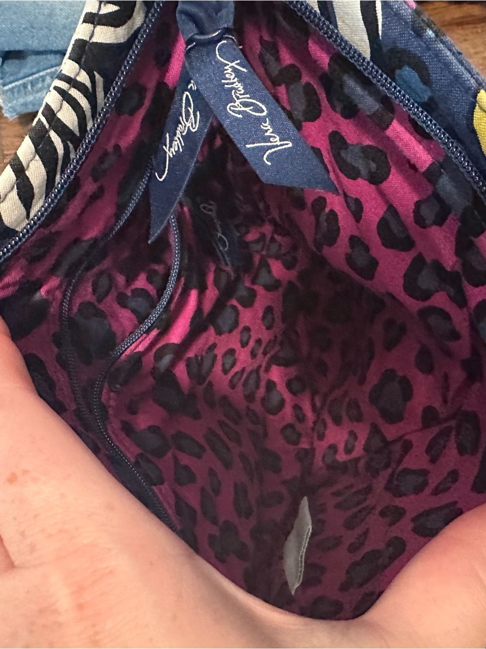 Vera Bradley Floral Navy Crossbody Bag - Pink & Yellow Accents - Picture 6 of 8